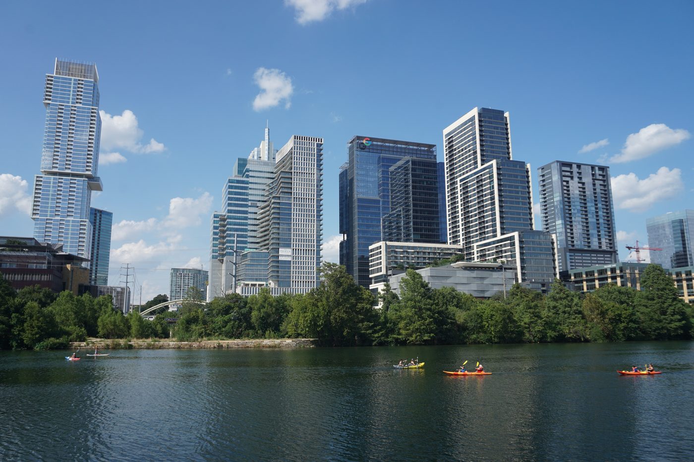 The Austin skyline above Lady Bird Lake