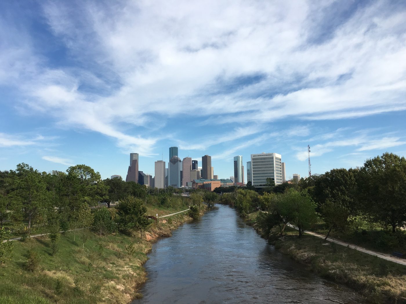 Buffalo Bayou looking toward downtown Houston