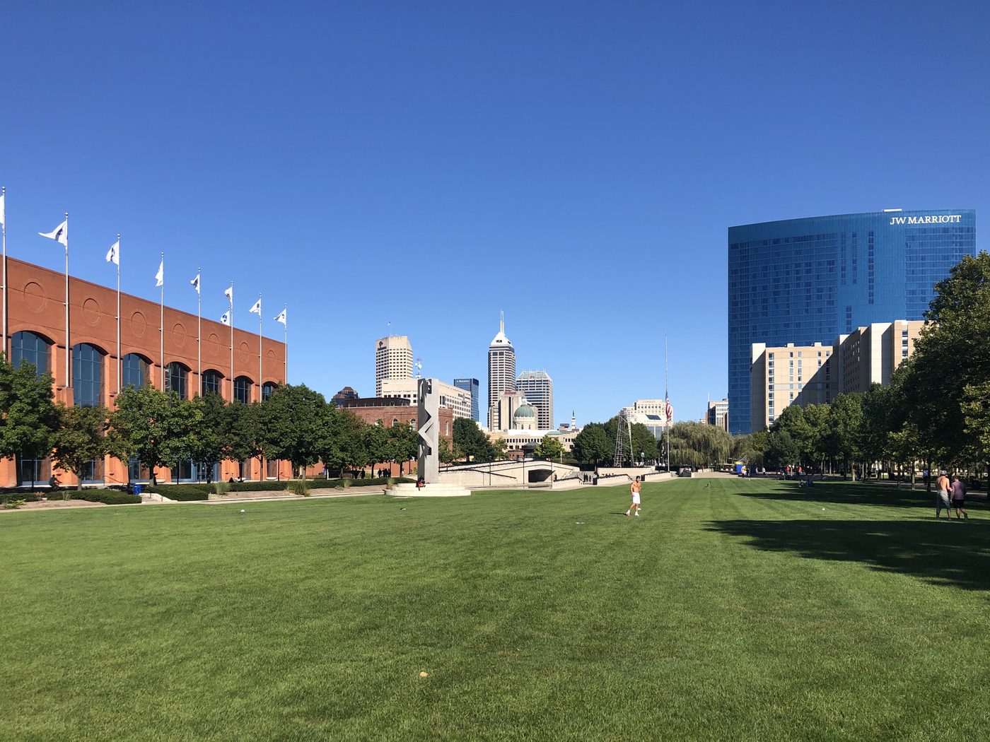 The Indianapolis skyline from White River State Park