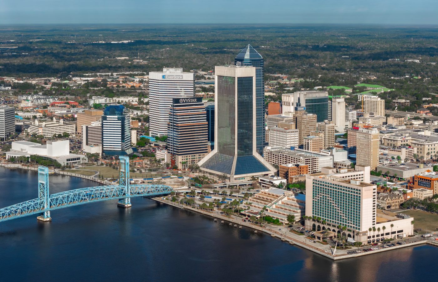 The Jacksonville skyline above the St. Johns River
