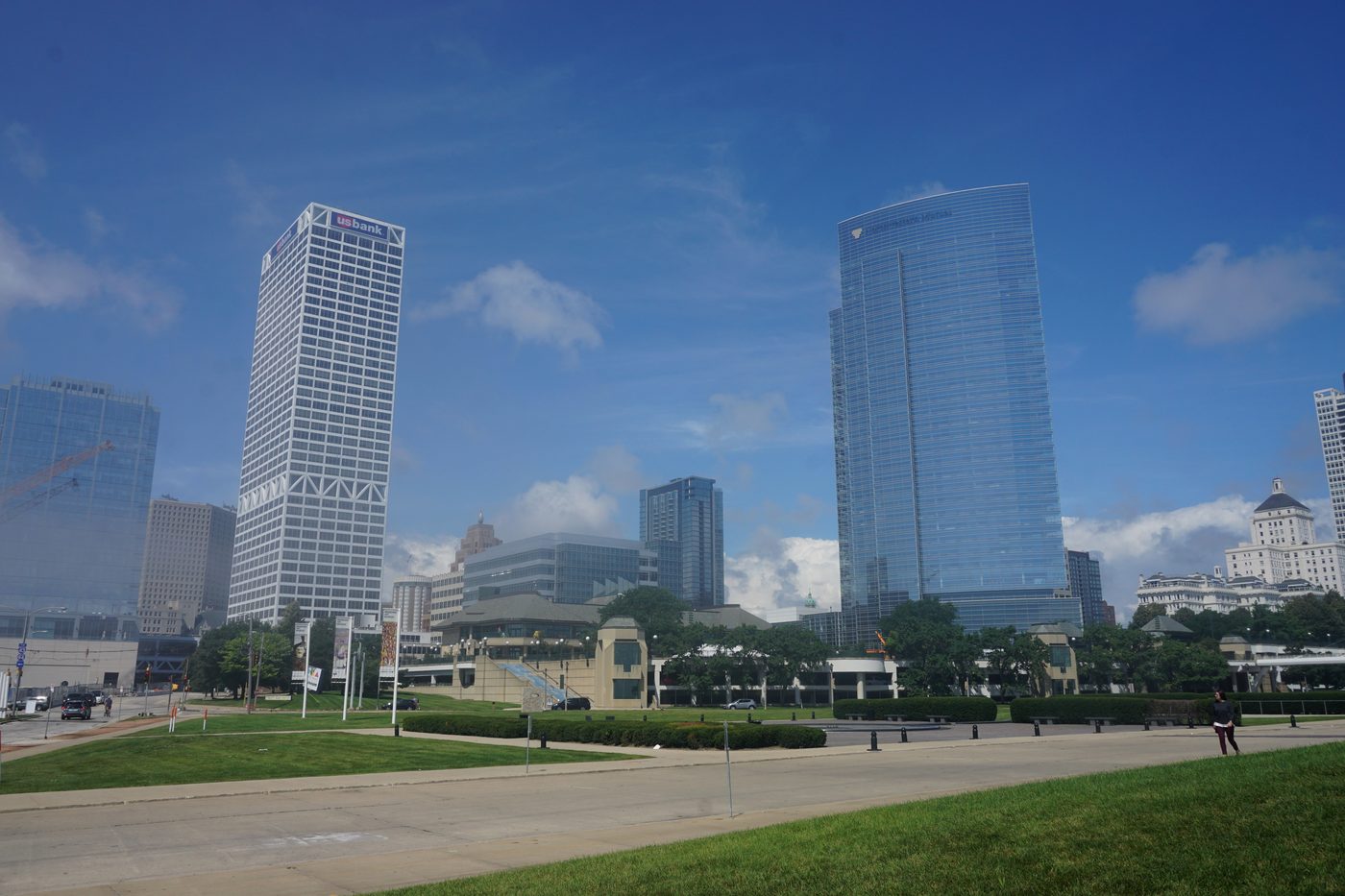The Milwaukee skyline in summer