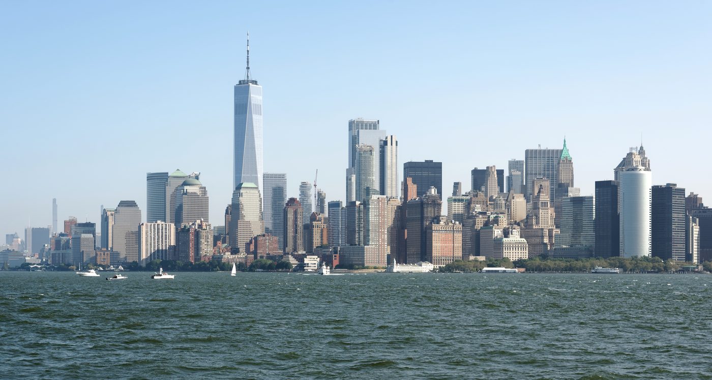 The Manhattan skyline from Upper New York Bay