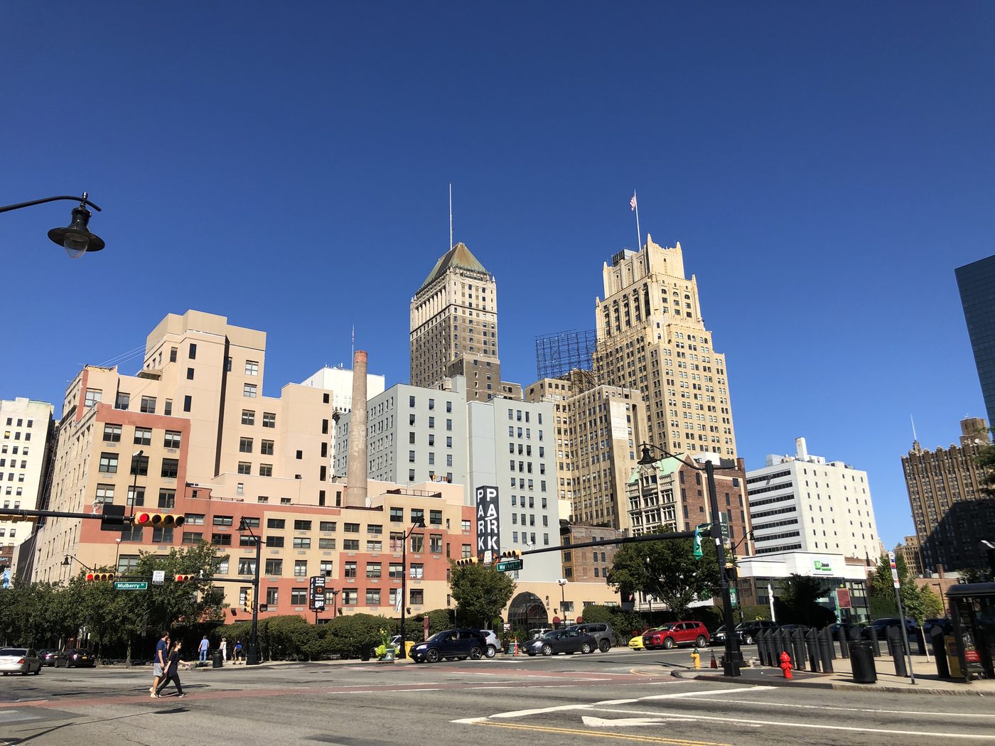 The downtown Newark skyline from Market Street
