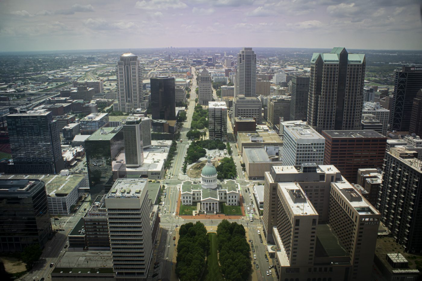 Downtown St. Louis from the Gateway Arch overlook